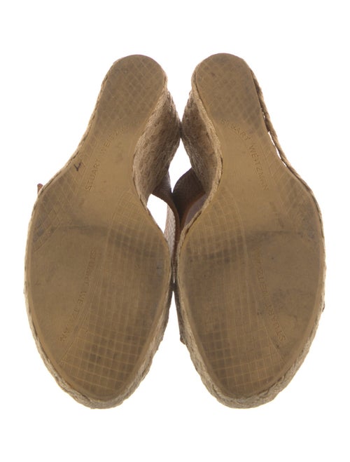Stuart Weitzman Leather Braided Accents Espadrilles