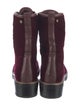 Stuart Weitzman Velvet Colorblock Pattern Combat Boots