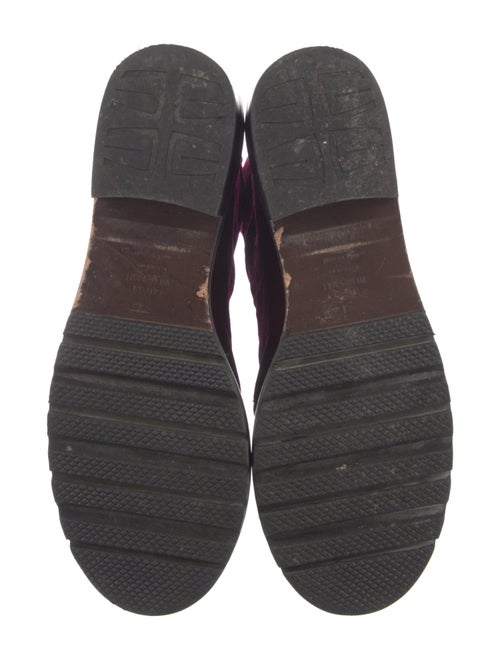 Stuart Weitzman Velvet Colorblock Pattern Combat Boots