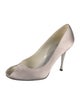Stuart Weitzman Satin Crystal Embellishments Pumps