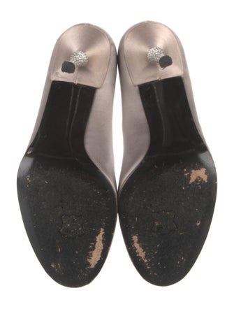 Stuart Weitzman Satin Crystal Embellishments Pumps