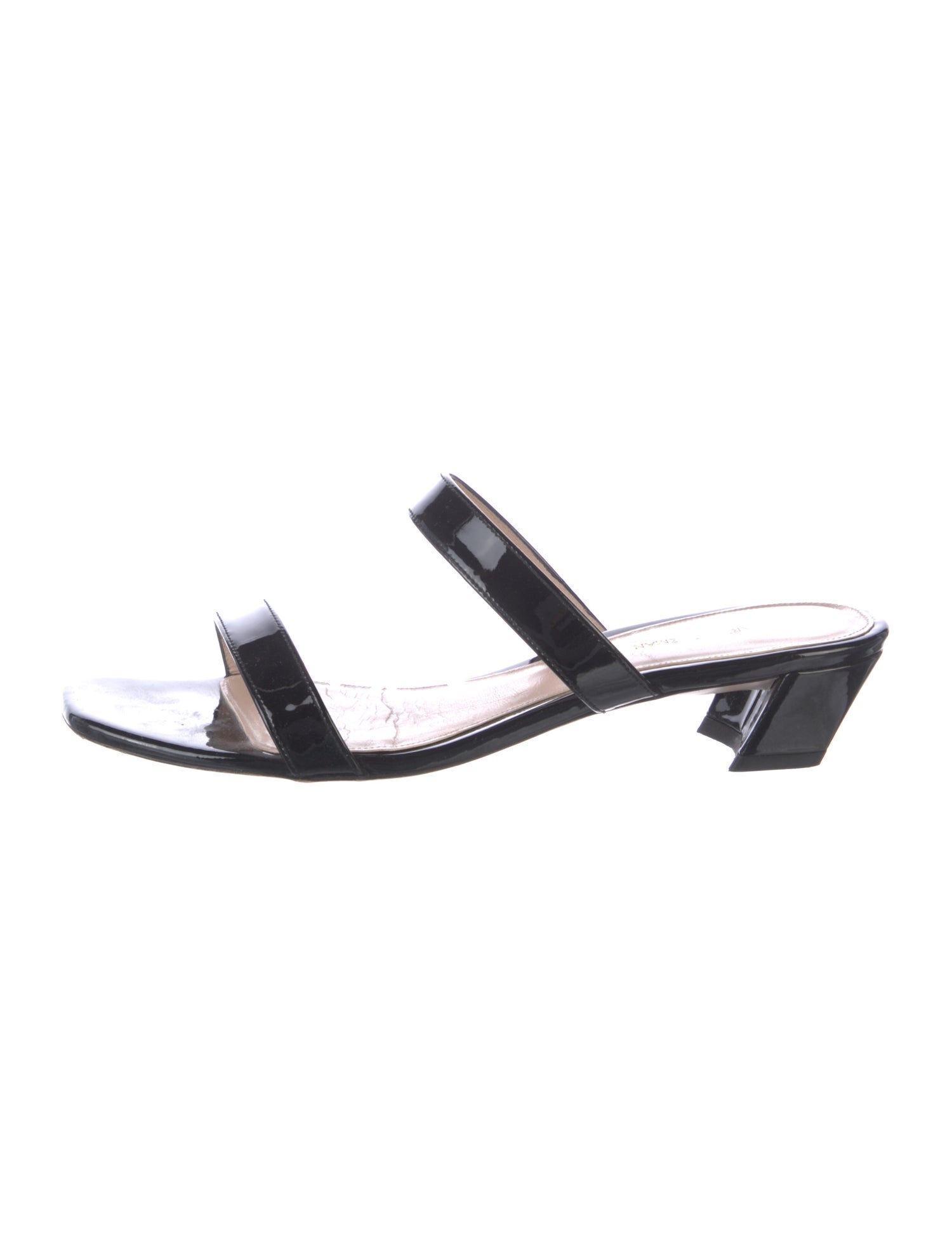 Stuart Weitzman Patent Leather Slides