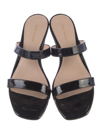 Stuart Weitzman Patent Leather Slides