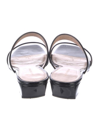 Stuart Weitzman Patent Leather Slides