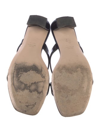 Stuart Weitzman Patent Leather Slides