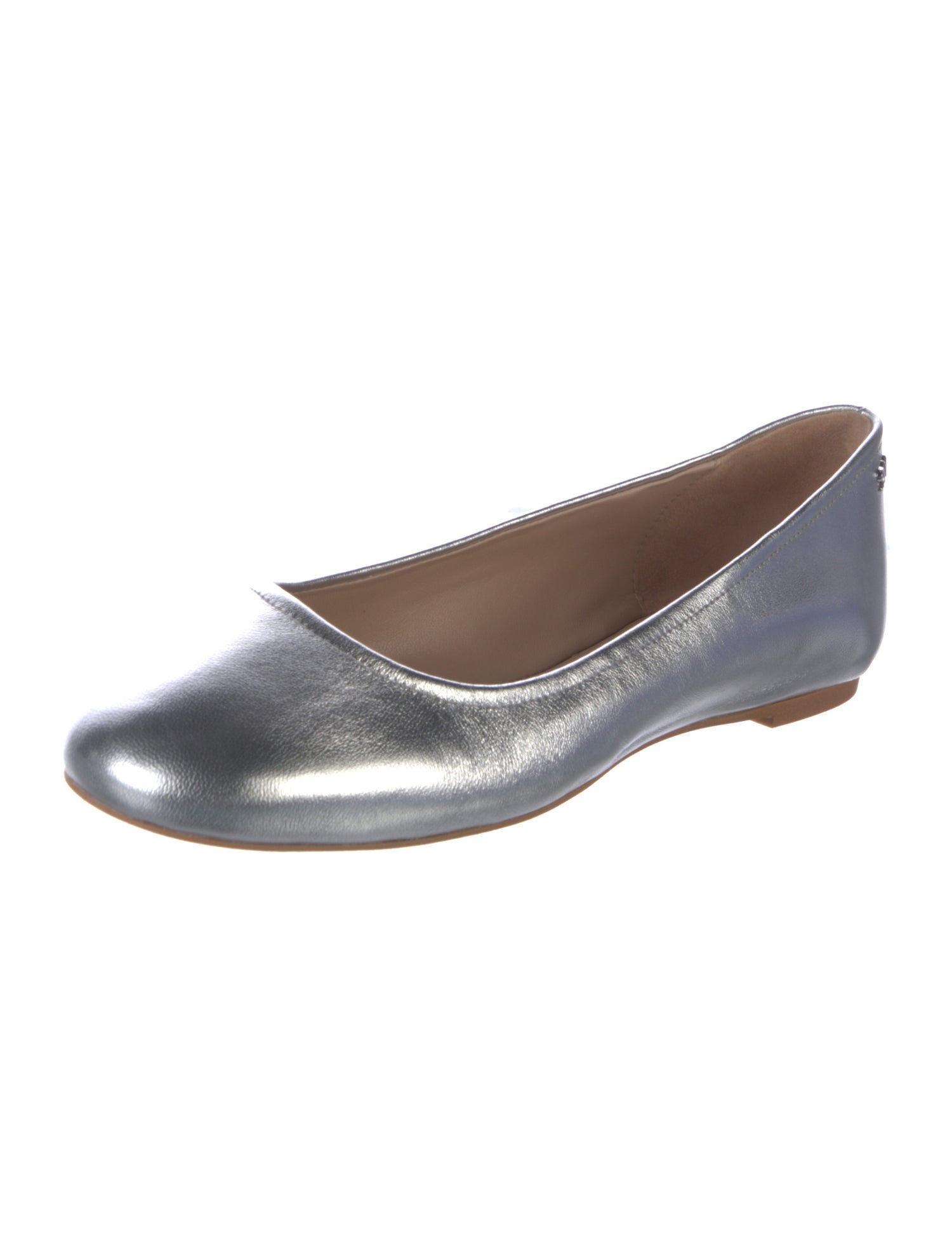 Stuart Weitzman Leather Beaded Accents Ballet Flats