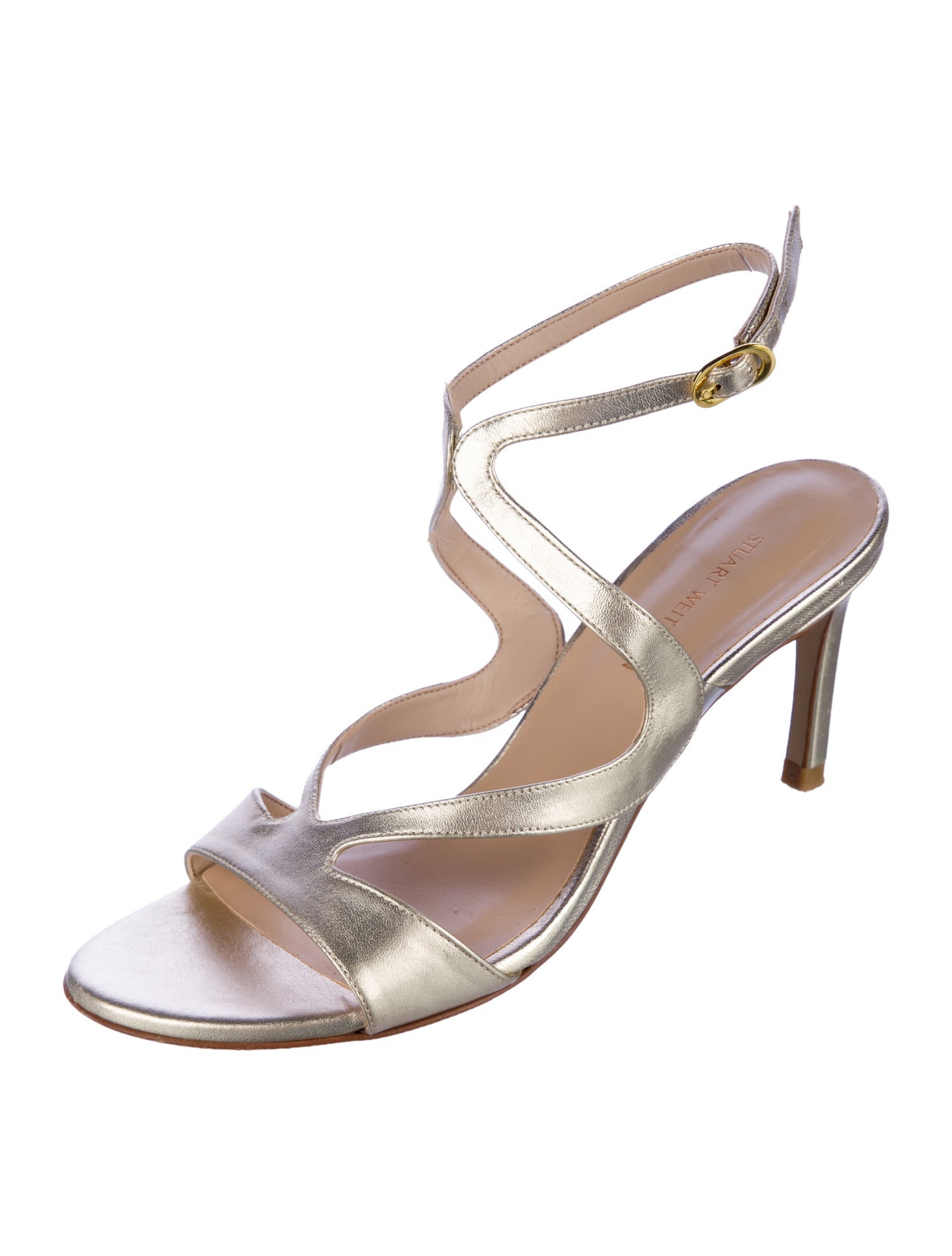 Stuart Weitzman Leather Animal Print Sandals