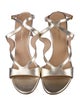 Stuart Weitzman Leather Animal Print Sandals