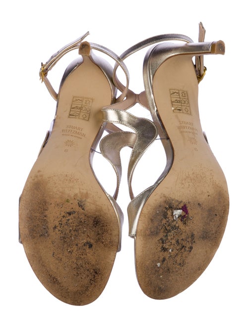 Stuart Weitzman Leather Animal Print Sandals