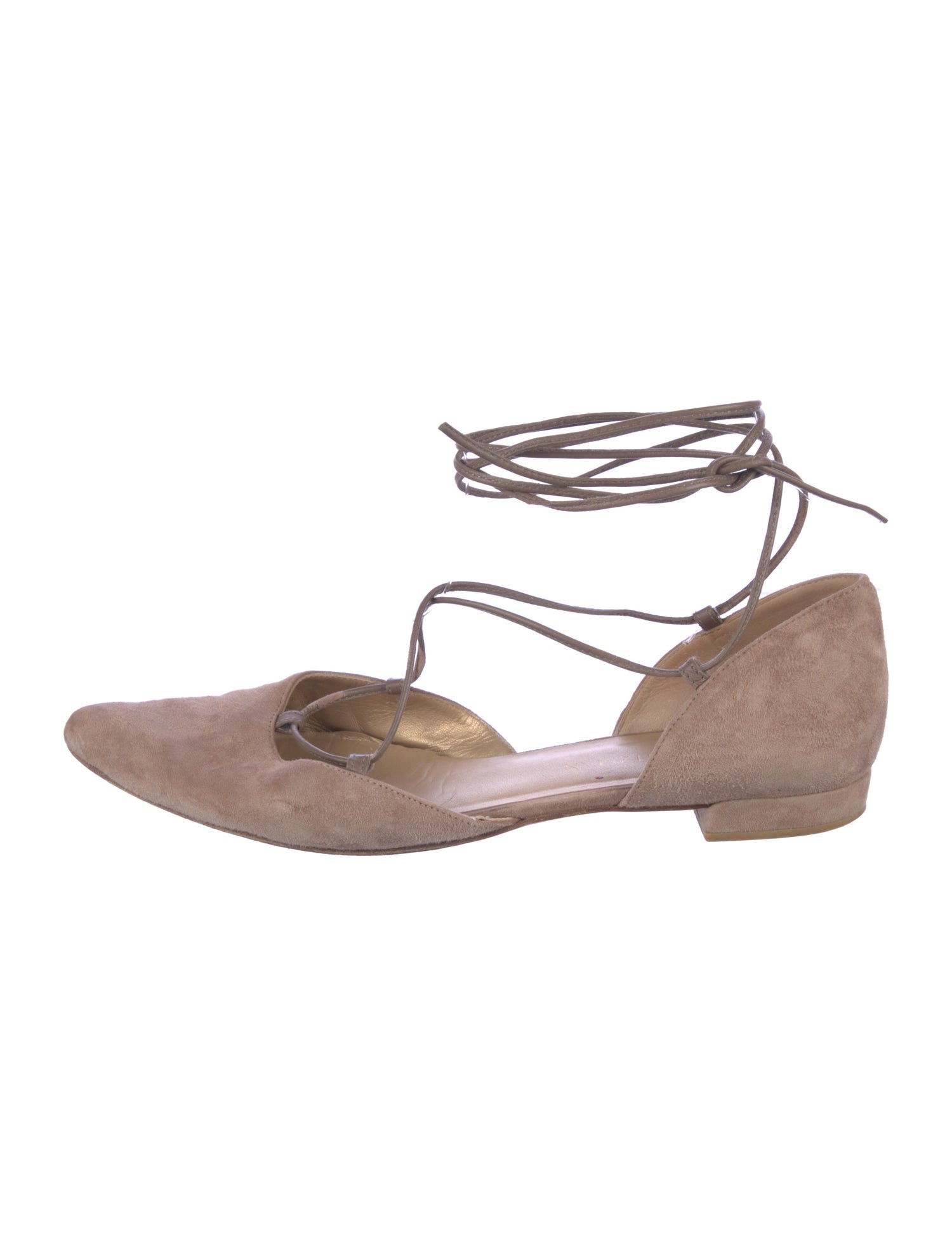 Stuart Weitzman Suede D'Orsay Flats