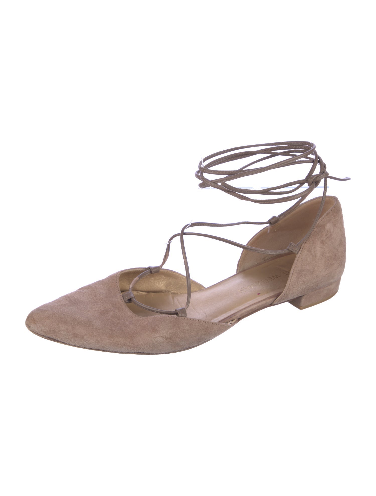 Stuart Weitzman Suede D'Orsay Flats