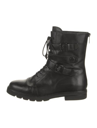 Stuart Weitzman Leather Combat Boots