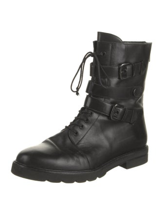 Stuart Weitzman Leather Combat Boots
