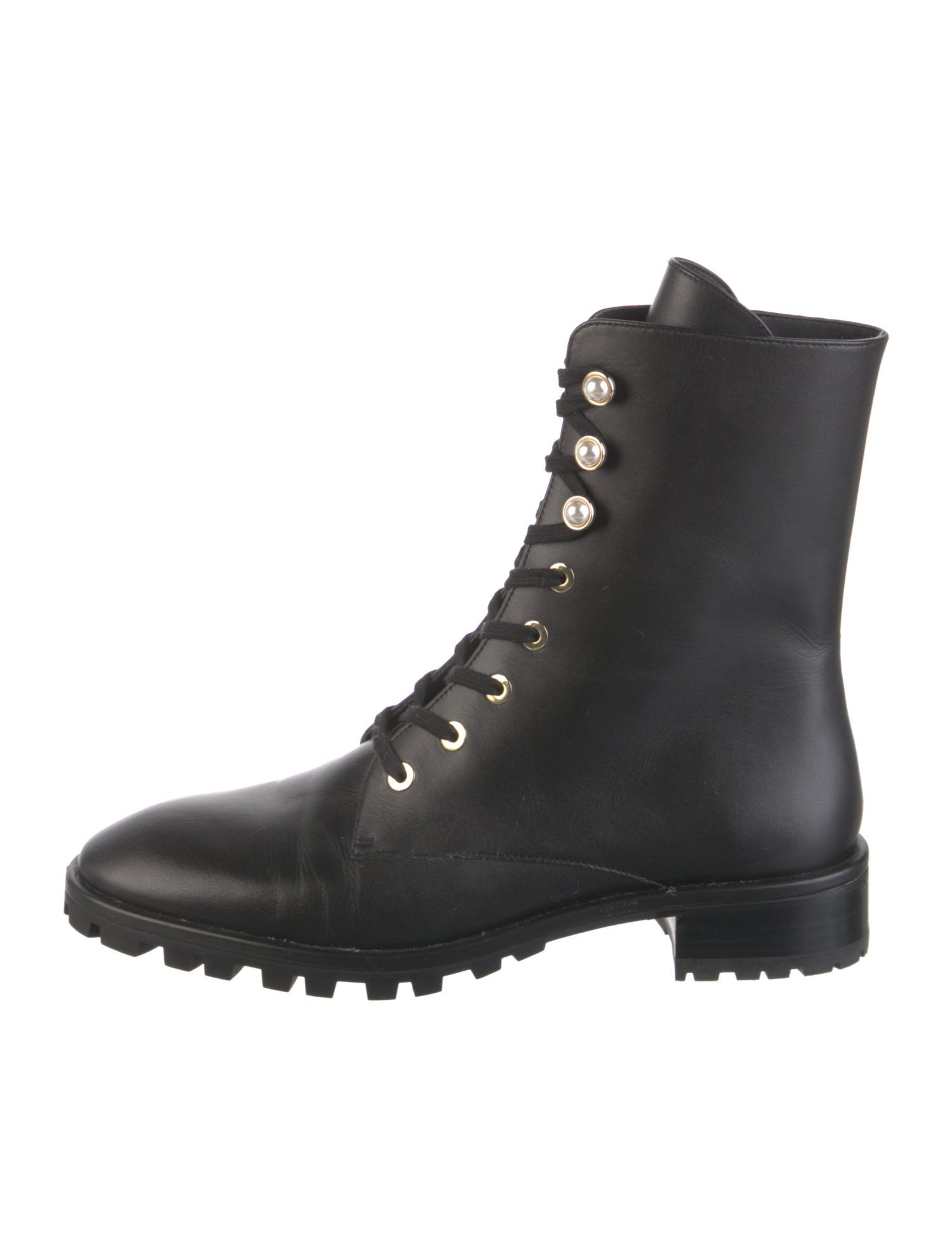 Stuart Weitzman Leather Combat Boots