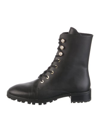 Stuart Weitzman Leather Combat Boots