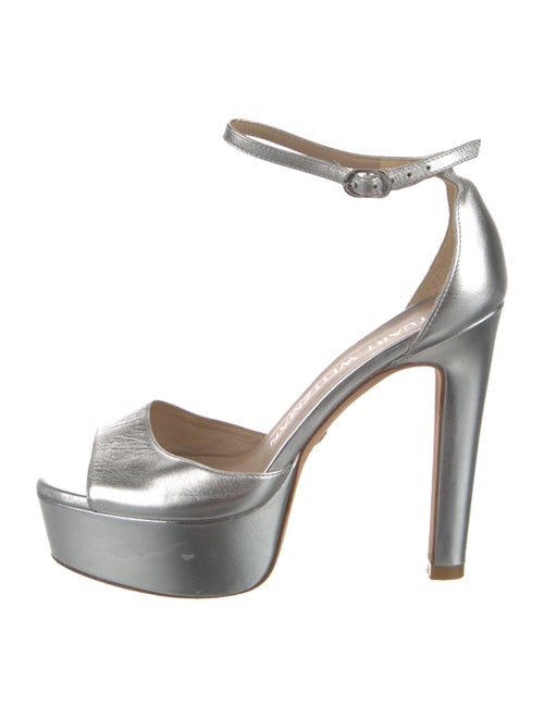 Stuart Weitzman Leather Keyhole Accent Sandals