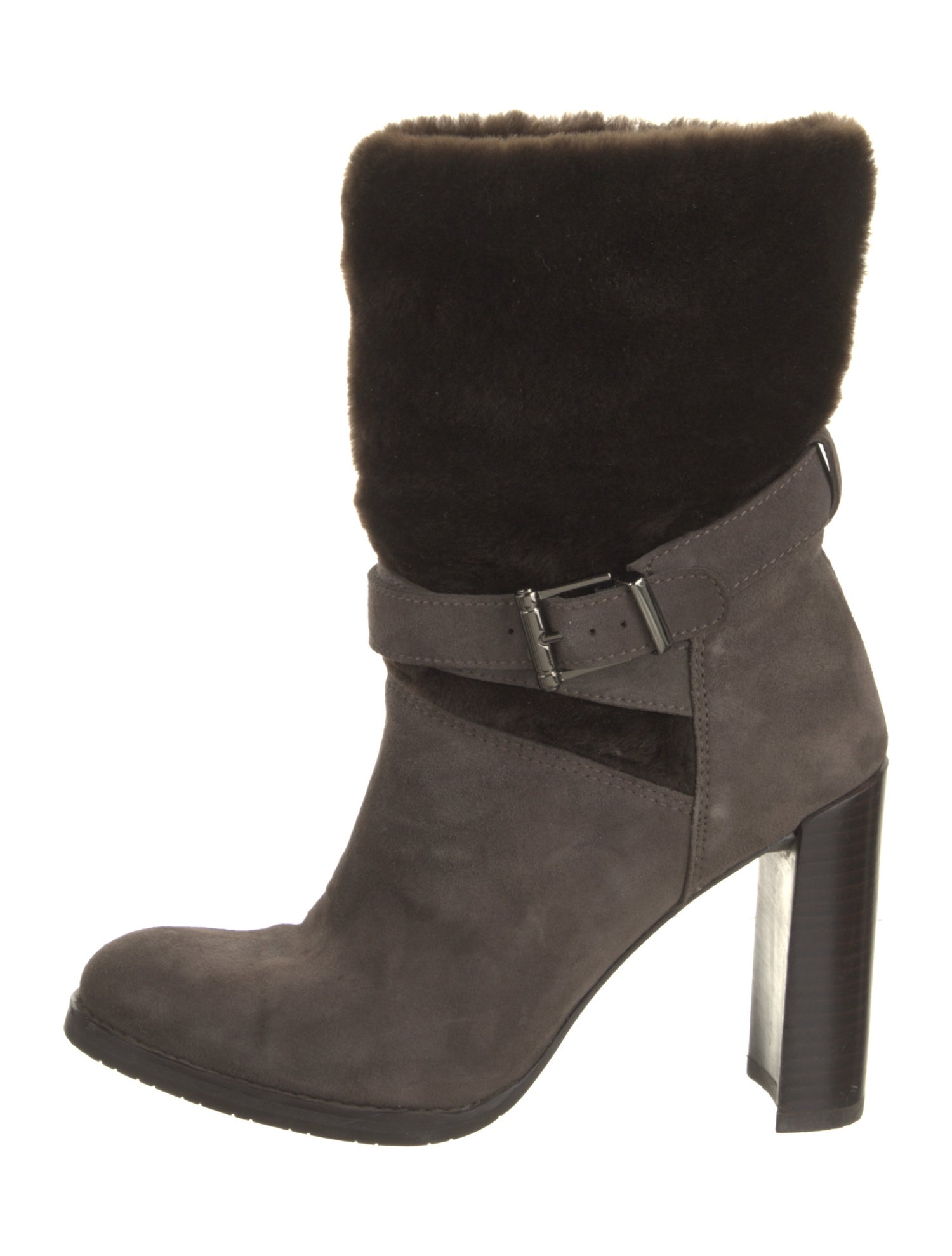 Stuart Weitzman Suede Colorblock Pattern Boots