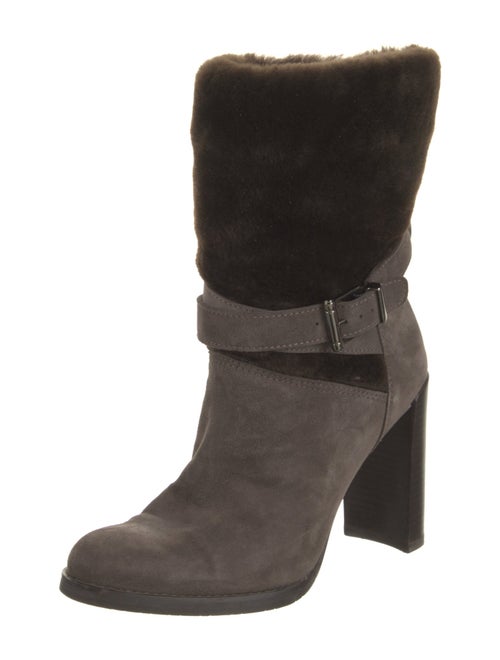 Stuart Weitzman Suede Colorblock Pattern Boots