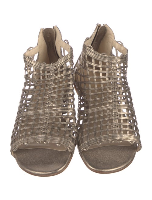 Stuart Weitzman Leather Animal Print Gladiator Sandals