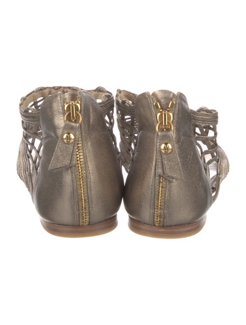 Stuart Weitzman Leather Animal Print Gladiator Sandals