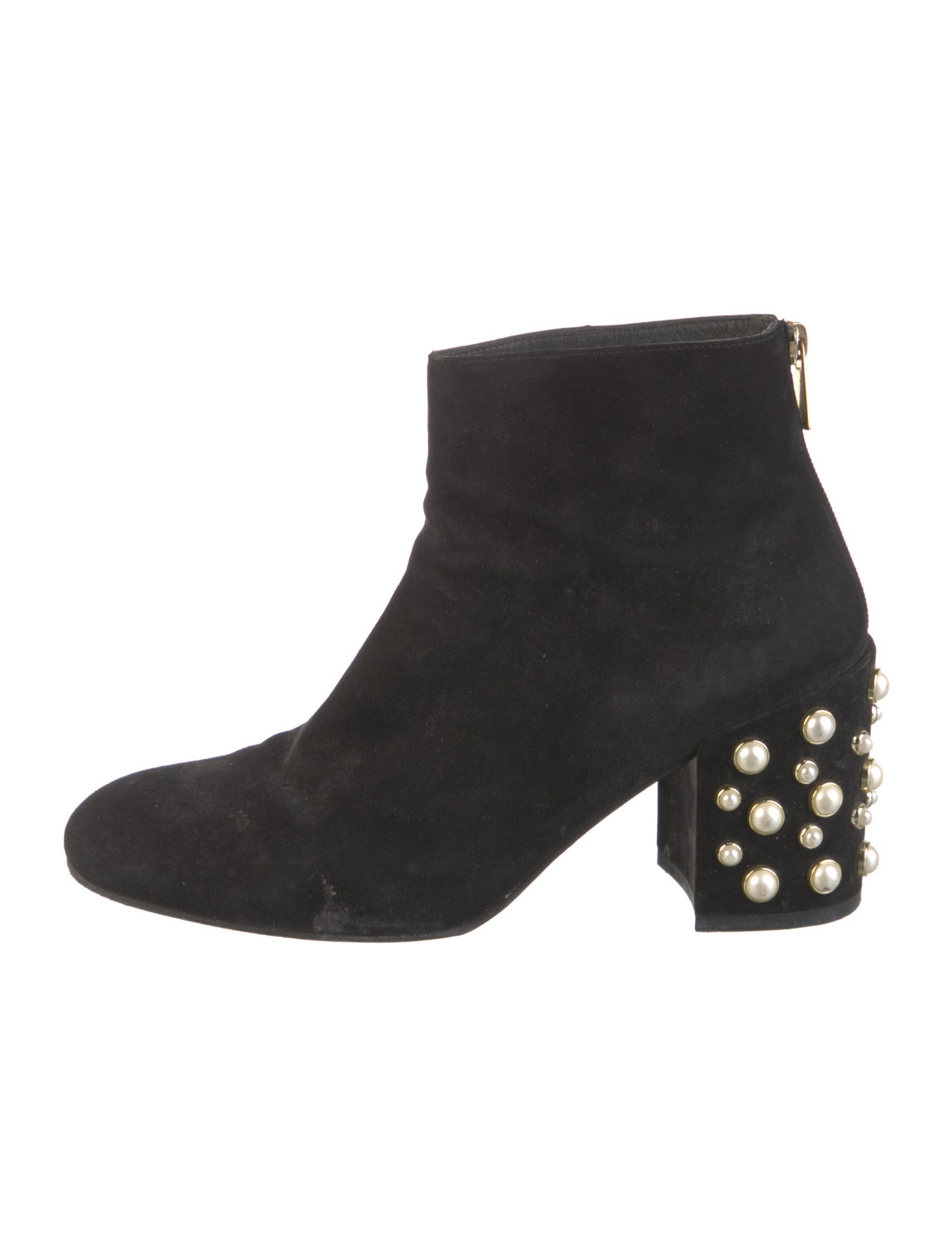 Stuart Weitzman Suede Beaded Accents Boots