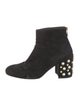 Stuart Weitzman Suede Beaded Accents Boots