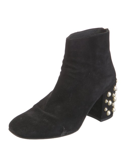 Stuart Weitzman Suede Beaded Accents Boots