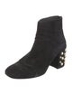 Stuart Weitzman Suede Beaded Accents Boots