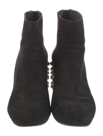 Stuart Weitzman Suede Beaded Accents Boots