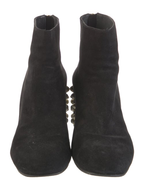 Stuart Weitzman Suede Beaded Accents Boots