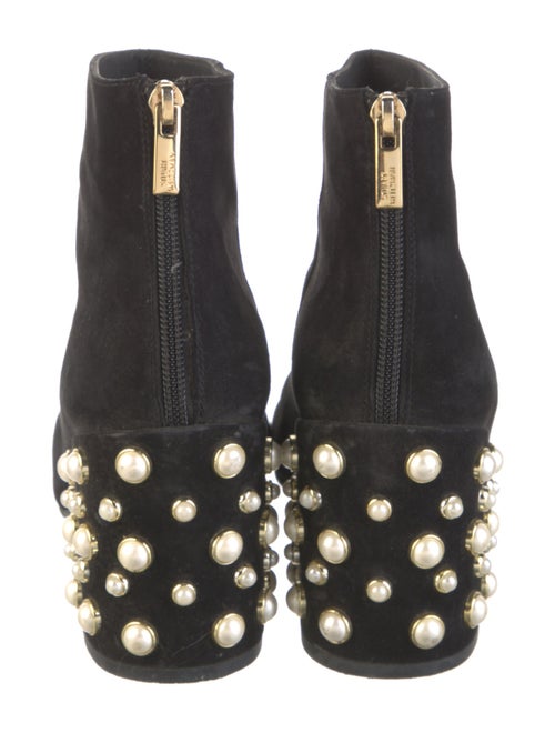 Stuart Weitzman Suede Beaded Accents Boots