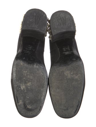 Stuart Weitzman Suede Beaded Accents Boots