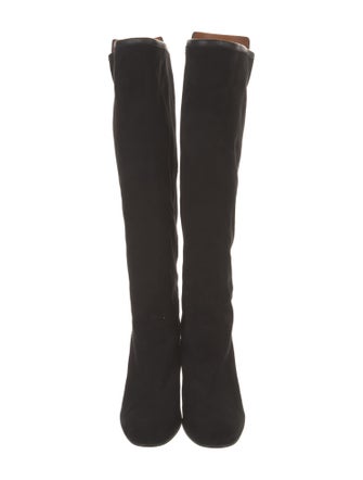Stuart Weitzman Suede Studded Accents Boots