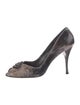 Stuart Weitzman Velvet Crystal Embellishments Pumps