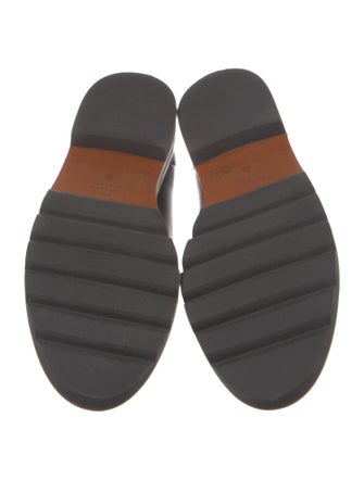 Stuart Weitzman Leather Tassel Accents Loafers