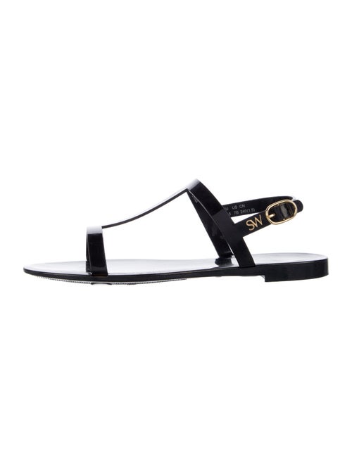 Stuart Weitzman Rubber T-Strap Sandals