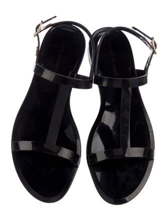 Stuart Weitzman Rubber T-Strap Sandals
