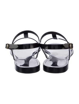 Stuart Weitzman Rubber T-Strap Sandals