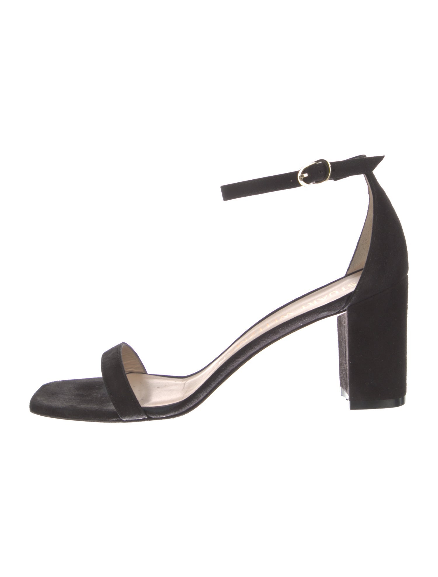 Stuart Weitzman Suede Keyhole Accent Sandals