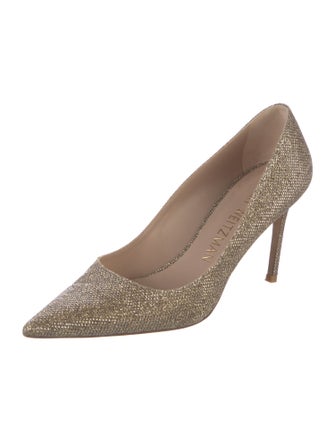 Stuart Weitzman Glitter Glitter Accents Pumps