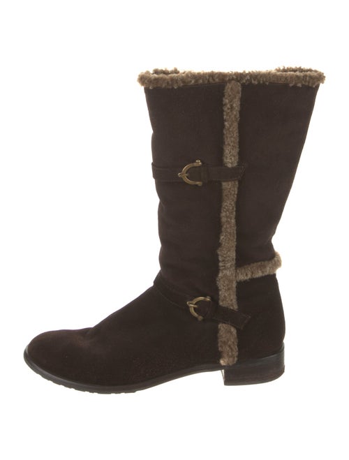 Stuart Weitzman Suede Moto Boots