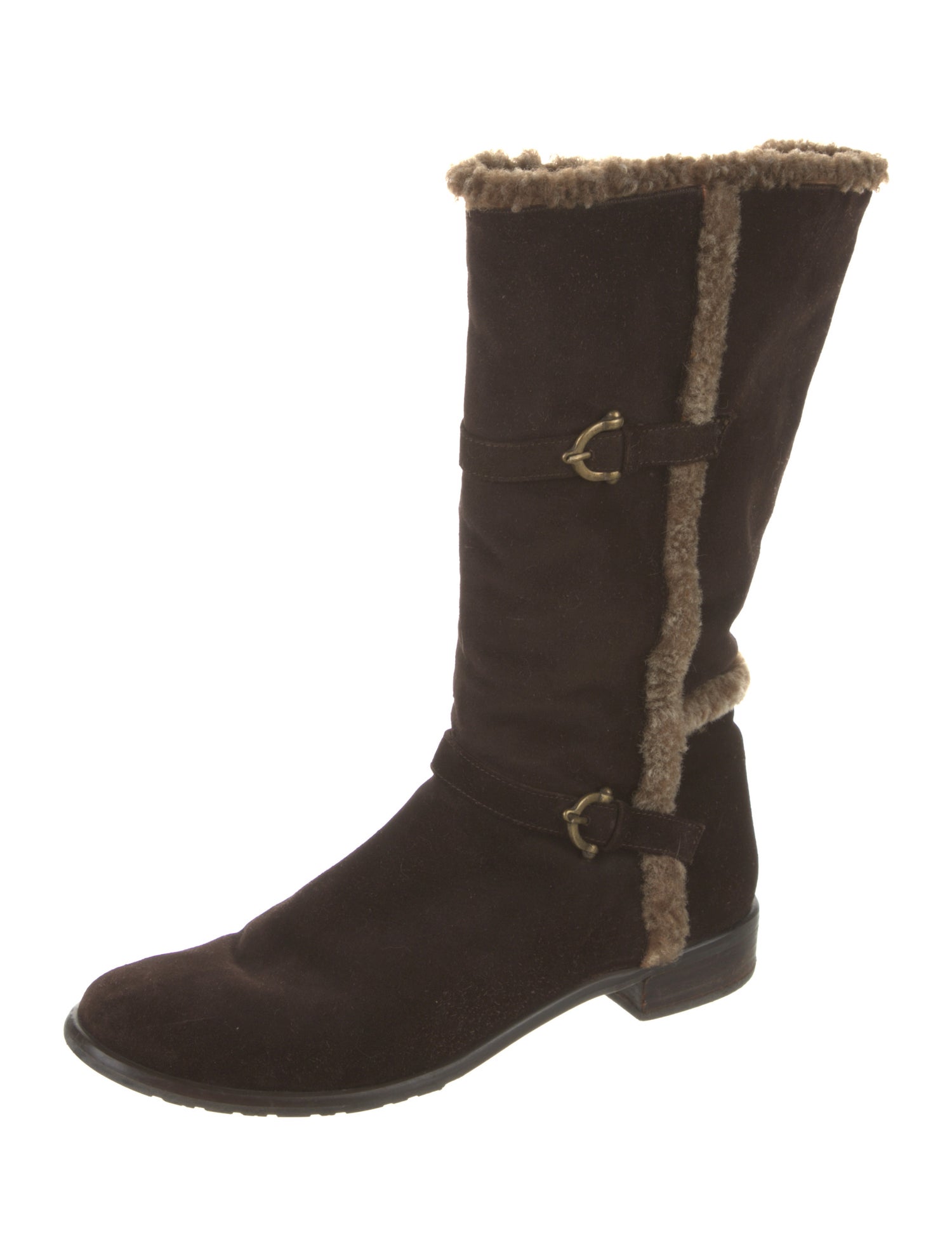 Stuart Weitzman Suede Moto Boots