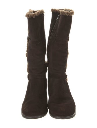 Stuart Weitzman Suede Moto Boots