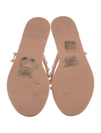 Stuart Weitzman Rubber Studded Accents Flip Flops