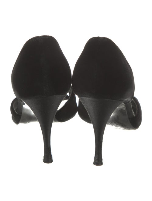 Stuart Weitzman Velvet Crystal Embellishments Sandals