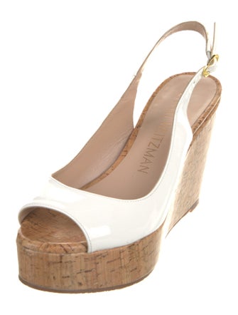 Stuart Weitzman Patent Leather Slingback Sandals