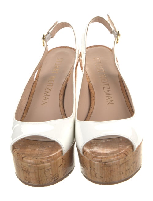 Stuart Weitzman Patent Leather Slingback Sandals