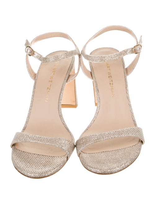 Stuart Weitzman Glitter Animal Print Sandals
