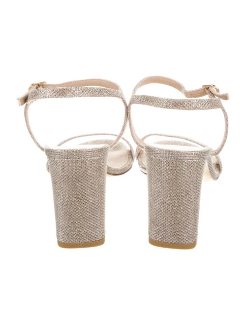 Stuart Weitzman Glitter Animal Print Sandals