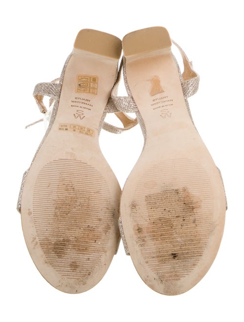 Stuart Weitzman Glitter Animal Print Sandals